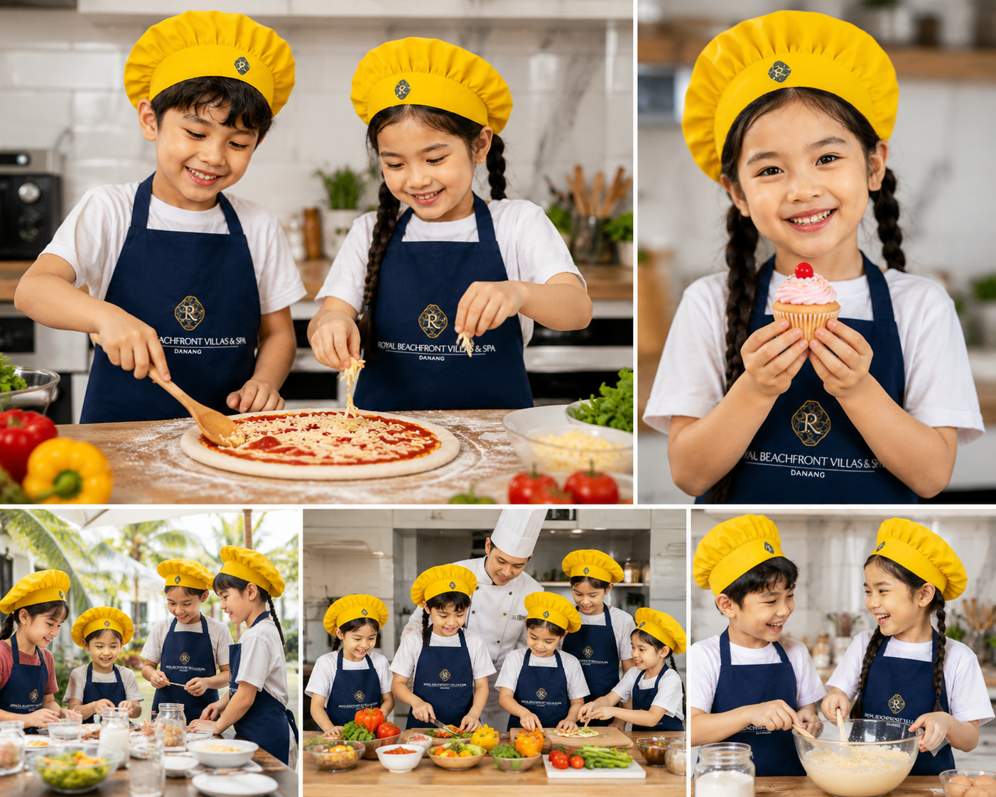 cooking class for kids in Da Nang resort